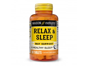 Комплекс для розслаблення та здорового сну, Relax and Sleep, Mason Natural, 90 таблеток