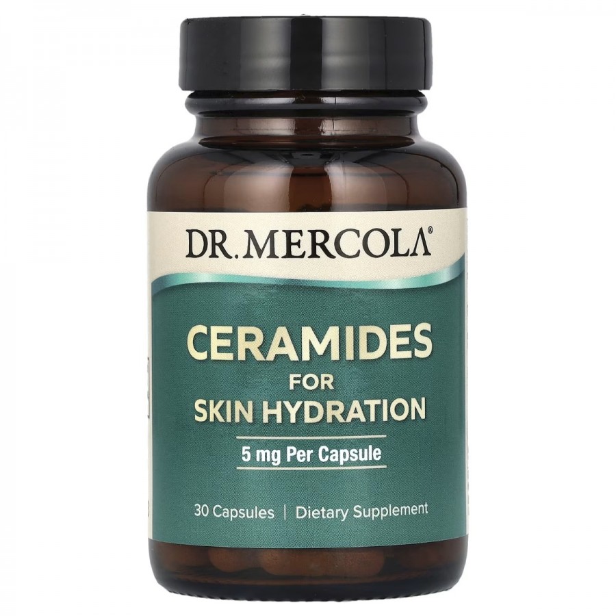 Кераміди для зволоження шкіри, 5мг, Ceramides For Skin Hydration, Dr. Mercola, 30 капсул