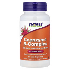 Коензим В-Комплексу, Co-Enzyme B-Complex, Now Foods, 60 вегетаріанських капсул