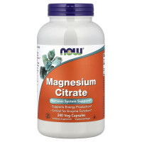 Магній цитрат, Magnesium Citrate, Now Foods, 240 вегетаріанських капсул