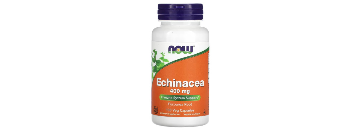 Ехінацея, 400 мг, Echinacea, Now Foods, 100 вегетаріанських капсул