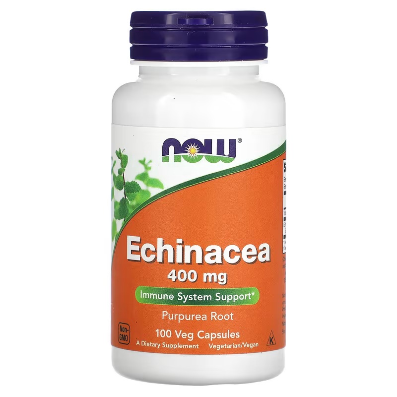 Эхинакея, 400 мг, Echinacea, Now Foods, 100 вегетарианских капсул