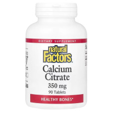 Кальцій цитрат, 350 мг, Calcium Citrate, Natural Factors, 90 таблеток