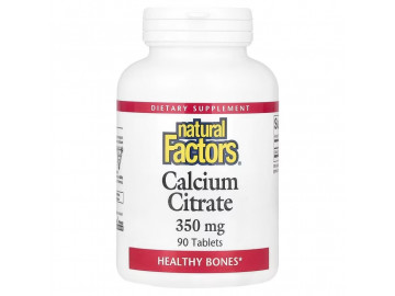 Кальцій цитрат, 350 мг, Calcium Citrate, Natural Factors, 90 таблеток