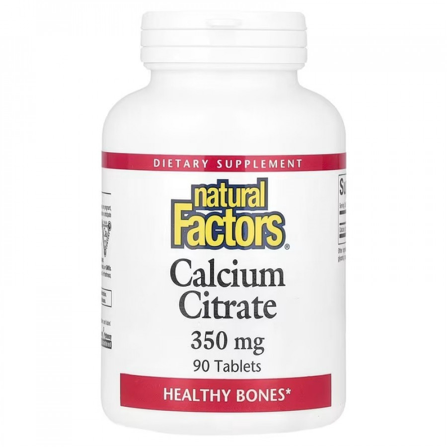Кальцій цитрат, 350 мг, Calcium Citrate, Natural Factors, 90 таблеток