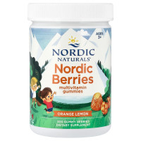 Мультивітаміни для дітей, смак апельсин та лимон, Nordic Berries, Multivitamin Gummies, Ages 3+, Nordic Naturals, 200 жувальних цукерок