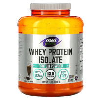 Изолят сывороточного протеина, вкус вершкового шоколада, Whey Protein Isolate, Now Foods, порошок 2268 грамм