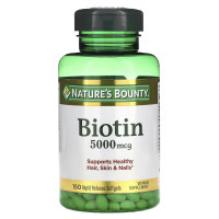 Биотин быстрого высвобождения, 5000 мкг, Biotin, Nature's Bounty, 150 гелевых капсул