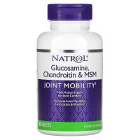 Глюкозамин, Хондроитин и МСМ, Glucosamine, Chondroitin & MSM, Natrol, 90 таблеток