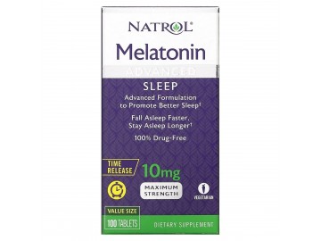 Мелатонін із уповільненим вивільненням, 10 мг, Melatonin, Time Release, Natrol, 100 таблеток