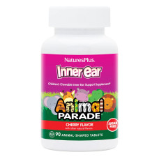 Комплекс для Поддержки Внутреннего Уха для Детей, Вкус Вишни, Animal Parade, Natures Plus, 90 жевательных таблеток