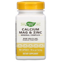 Минеральный комплекс Кальций Магний Цинк, 765 мг, Calcium Mag & Zinc Mineral Complex, Nature's Way, 100 капсул.