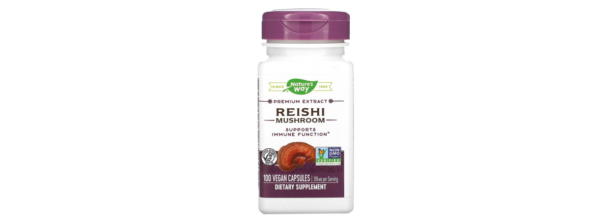 Гриби Рейші, Reishi, Standardized, Nature's Way, 376 mg, 100 капсул