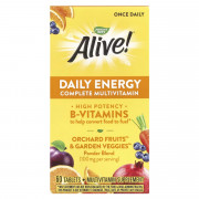 Мультивитамины с железом, полный комплекс, Alive! Daily Energy, Complete Multivitamin, Nature's Way, 60 таблеток