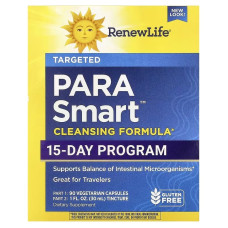 Очищувальна формула, 15-денна програма, ParaSmart Cleansing Formula, Renew Life, 90 вегетаріанських капсул та краплі