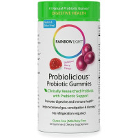 Пробиотики, Смак ягід, Probiolicious Probiotic Gummies, Delicious Berry Flavor, Rainbow Light, 50 жувальних цукерок