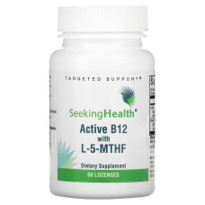 Витамин B12 с L-5-MTHF, вкус вишни, Active B12 With L-5-MTHF, Seeking Health, 60 жевательных таблеток