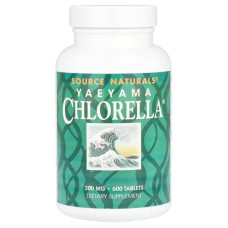 Хлорелла, 200 мг, Yaeyama Chlorella, Source Naturals, 600 таблеток