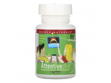 Комплекс для Підтримки Уваги у Дітей, Attentive Child, Source Naturals, 60 таблеток