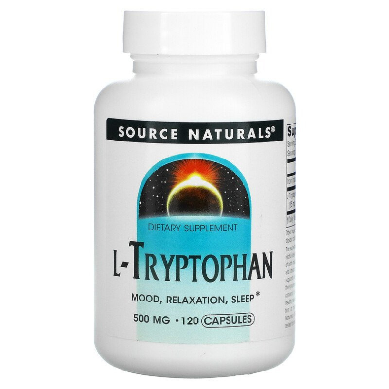 Л-Триптофан 500мг, Source Naturals, 120 капсул