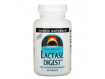 Лактаза, 30 мг, Lactase Digest, Source Naturals, 45 капсул