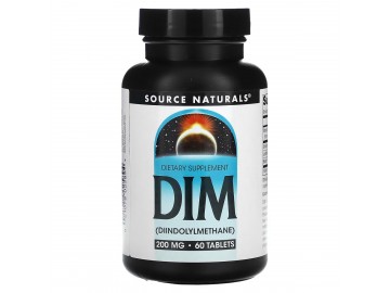 Діиндолілметан, 200мг, DIM, Source Naturals, 60 таблеток