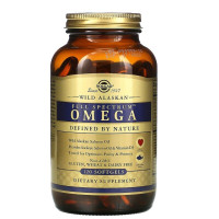 УЦІНКА Жир Аляскинського лосося, Wild Alaskan Salmon Oil, Solgar, 120 гелевих капсул (без коробки)