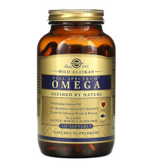 УЦІНКА Жир Аляскинського лосося, Wild Alaskan Salmon Oil, Solgar, 120 гелевих капсул (без коробки)