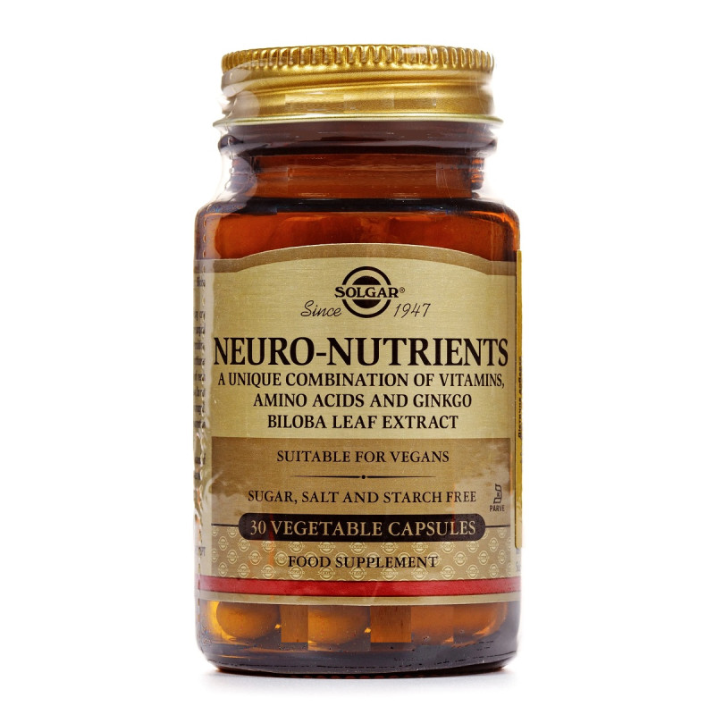 Нейронутриенты для мозга, Neuro Nutrients, Solgar, 30 вегетарианских капсул