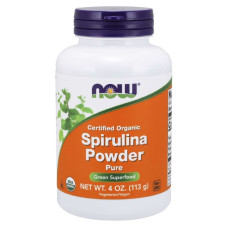 Органическая Спирулина, Порошок, Organic Spirulina, Now Foods, 113 грамм