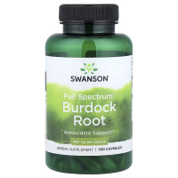 Корінь лопуха, 460 мг, Full Spectrum Burdock Root, Swanson, 100 капсул
