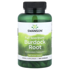 Корінь лопуха, 460 мг, Full Spectrum Burdock Root, Swanson, 100 капсул