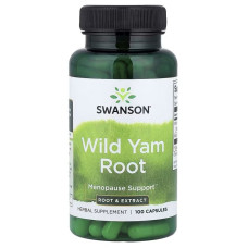 Дикий Ямс, Wild Yam Root, Swanson, 100 капсул