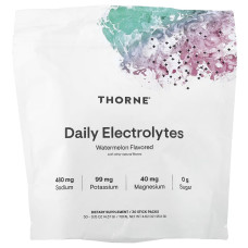 Електроліти, смак кавуна, Daily Electrolytes, Thorne, 30 стиків