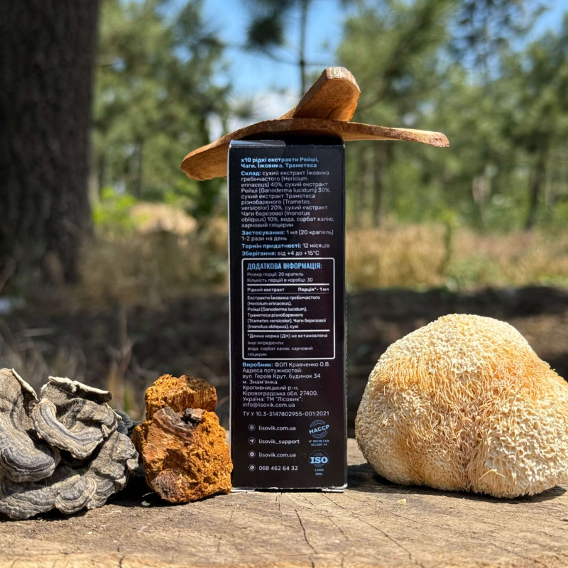 Комплекс рідких екстрактів MIND для розумової активності, "Лісовик", 30 мл