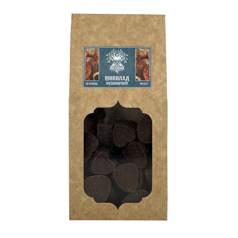Шоколадные конфеты LOVE с мухомором (сердечки), "Лесовик", 216 грамм