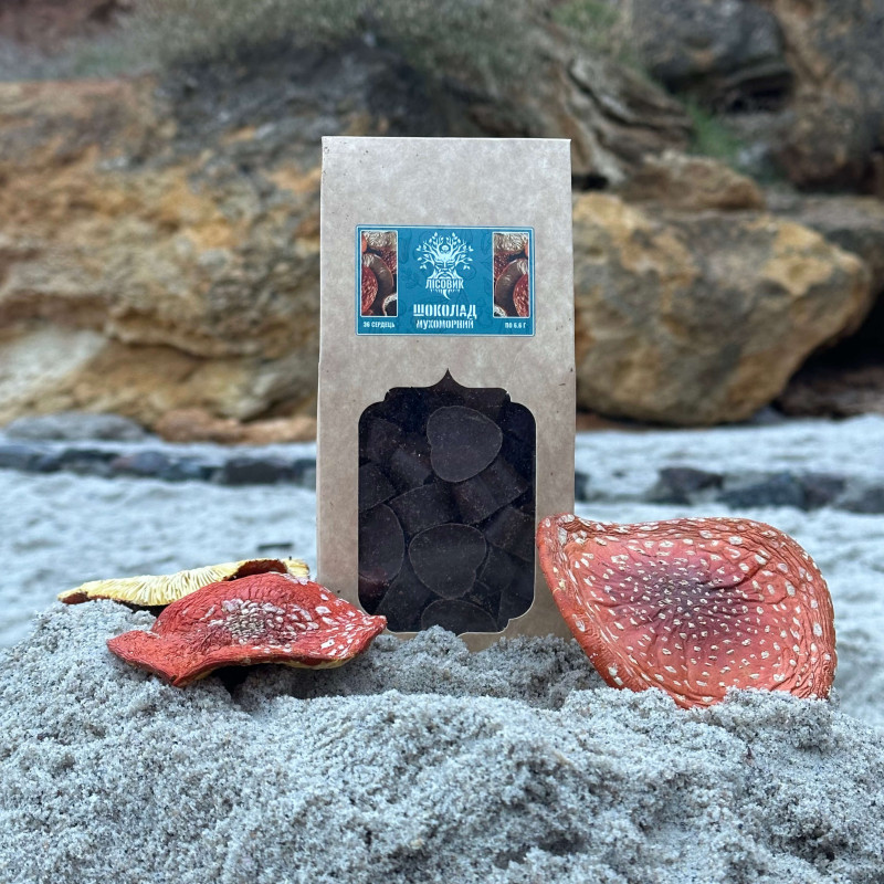 Шоколадные конфеты LOVE с мухомором (сердечки), "Лесовик", 216 грамм