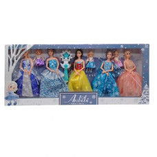 Набор кукол Anbibi "Winter Princess" (5 кукол, 3 пупсика, волшебная палочка, в коробке)
