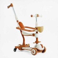 Самокат 5в1 Skyper GL-09077 PU колеса 125х40мм со светом, УКР. МУЗЫКА и подсветка платформы, с ДОП. КОЛЕСАМИ, защитный бампер, в коробке