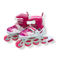 Ролики колеса PVC розмір S (30-33) в сумці (РОЖЕВІ)