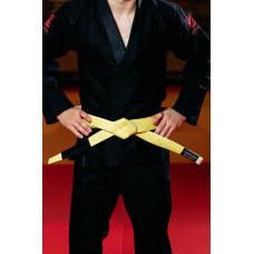 Жовтий пояс для джиу джитсу ТМ KINTAYO, Зріст 180 см, Довжина 280 см, Ширина 4 см, Бавовна, Поліестер
