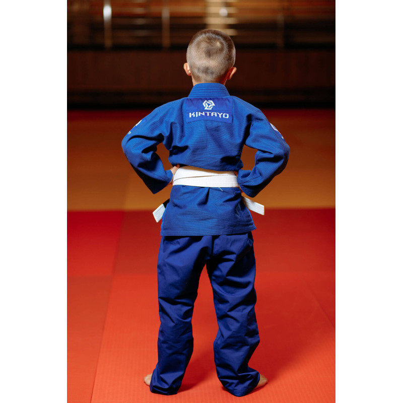 Кімоно для грепплінгу синє, TM "Kintayo", 130 зріст, щільність 350 гр/м.кв.