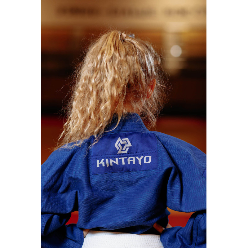 Кімоно для грепплінгу синє, TM "Kintayo", 130 зріст, щільність 350 гр/м.кв.