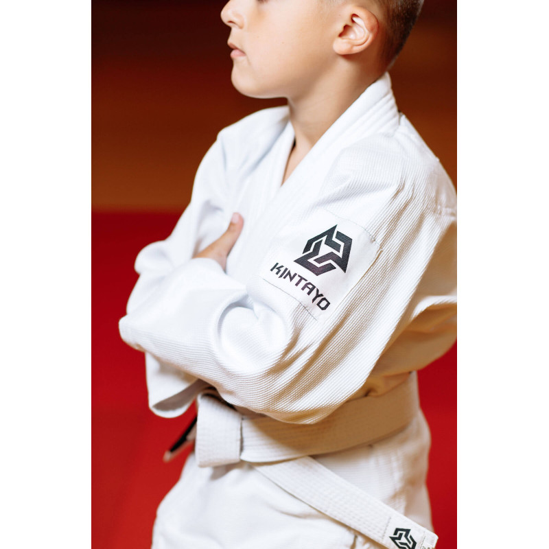 Кімоно для джиу - джитсу біле, TM "Kintayo", 130 зріст, щільність 350 гр/м.кв.