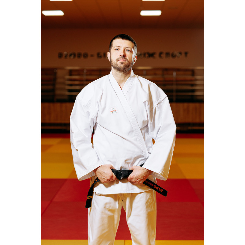 Біле кімоно для хлопців/чоловіків, карате, TM BUDOGI, зріст 190 см, щільність 240 гр/м.кв.