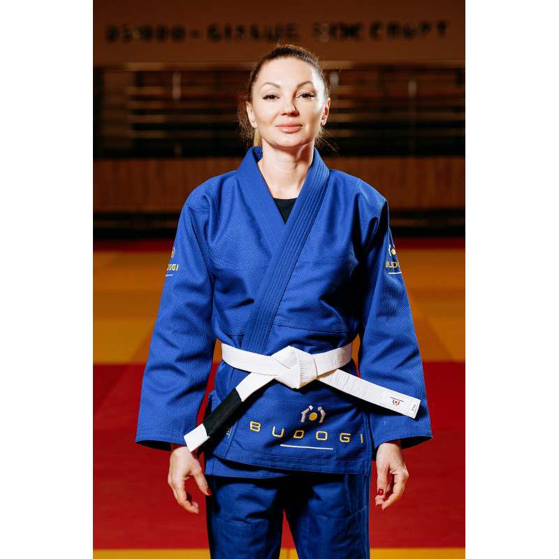 Синє кімоно для дівчат/жінок, грепплінг, TM BUDOGI, зріст 180 см, щільність 450 гр/м.кв.