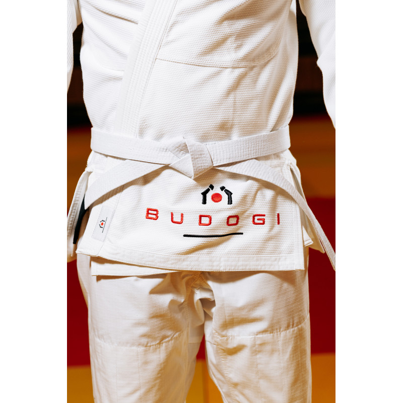 Біле кімоно для хлопців/чоловіків, джиу-джитсу, TM BUDOGI, зріст 190 см, щільність 450 гр/м.кв.