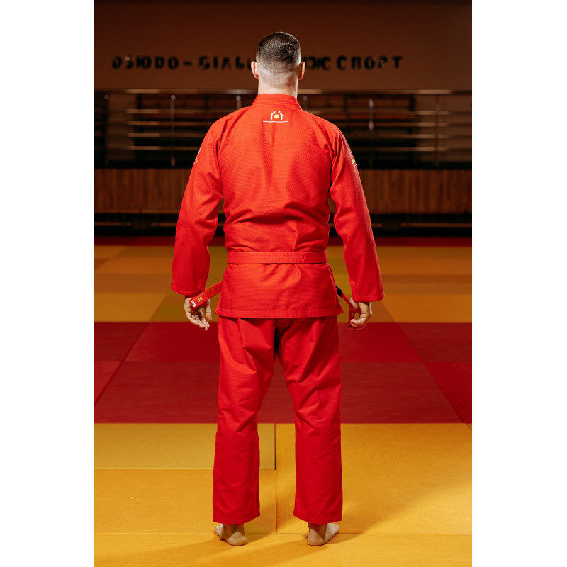 Червоне кімоно для хлопців/чоловіків, грепплінг, TM BUDOGI, зріст 180 см, щільність 450 гр/м.кв.