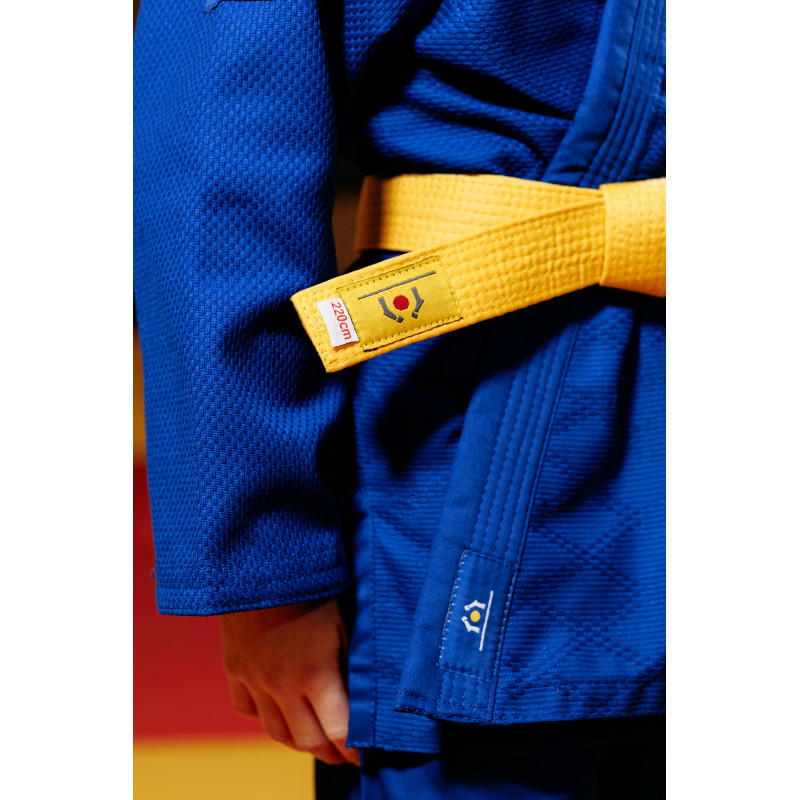 Синє дитяче кімоно для хлопчиків, дзюдо, TM BUDOGI серія BEGINNER, зріст 150 см, щільність 350 гр/м.кв.