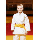 Белое детское кимоно для мальчиков, дзюдо, TM BUDOGI серия BEGINNER, рост 110 см, плотность 350 гр/м.кв.
